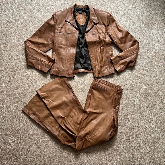 Vintage Brown Leather Matching Set - Picture 13 of 13